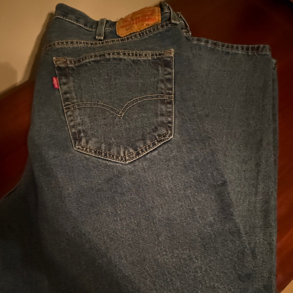 541 Levi's Men's Dark Blue Straight Jeans 38x32